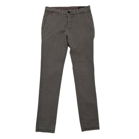 AllSaints Pants Women's Size 28 Gray Skinny Fit Chino Casual Stretch‎ Designer - Picture 1 of 8